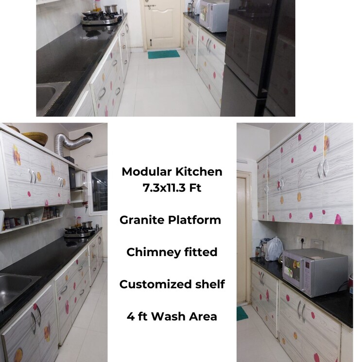 Kitchen, lotus-grand 3 Bedroom 1500 Sq.Ft. Apartment In Kokapet Hyderabad 9026075