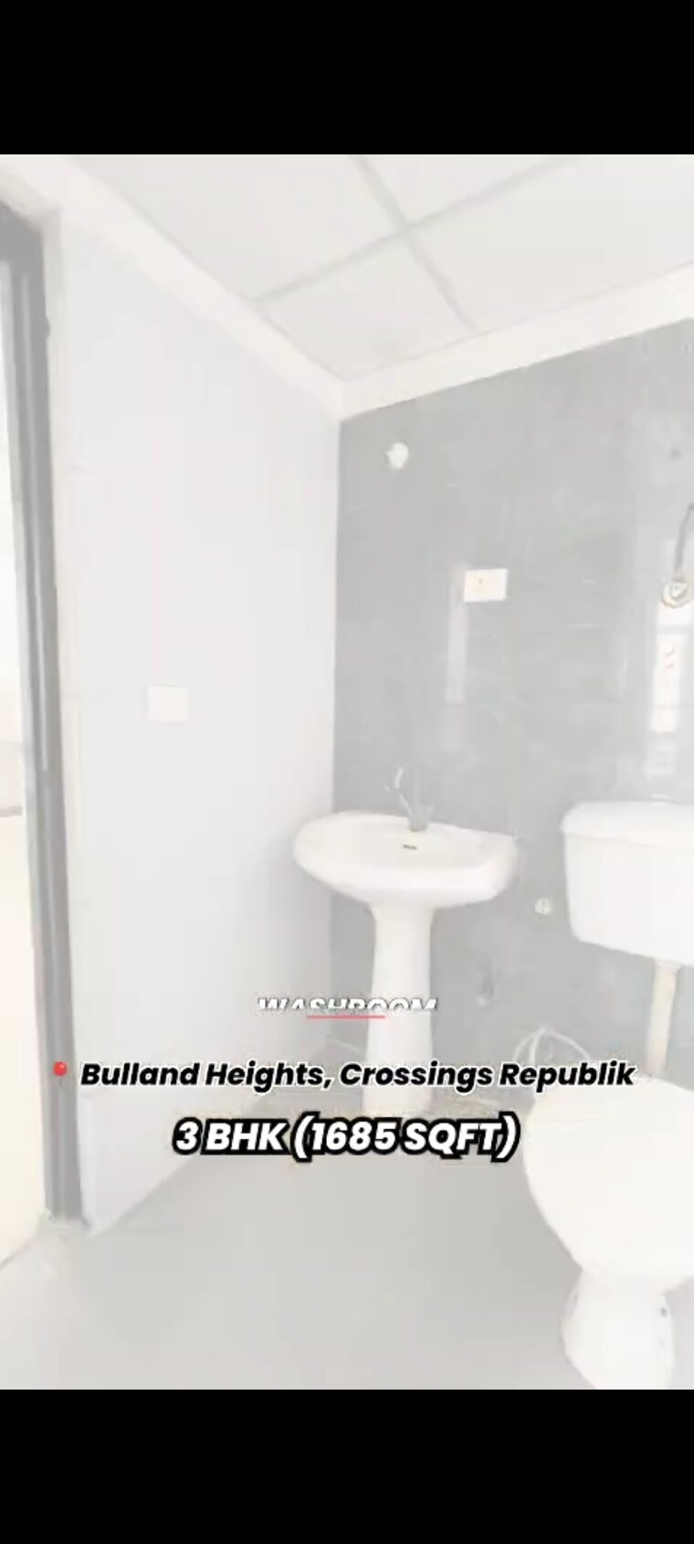Bathroom, bulland-heights 3 Bedroom 1685 Sq.Ft. Apartment In Sain Vihar Ghaziabad 9026747