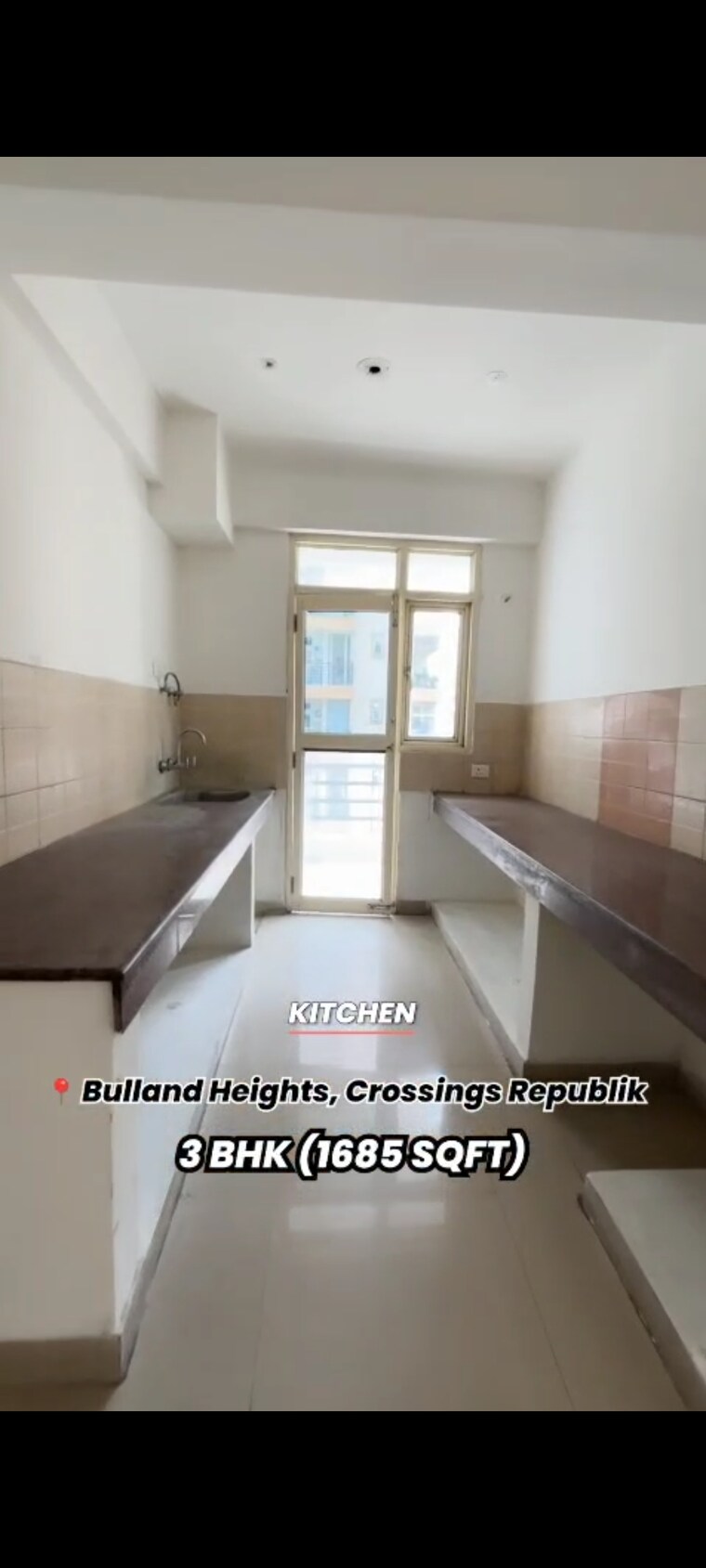 Kitchen, bulland-heights 3 Bedroom 1685 Sq.Ft. Apartment In Sain Vihar Ghaziabad 9026747