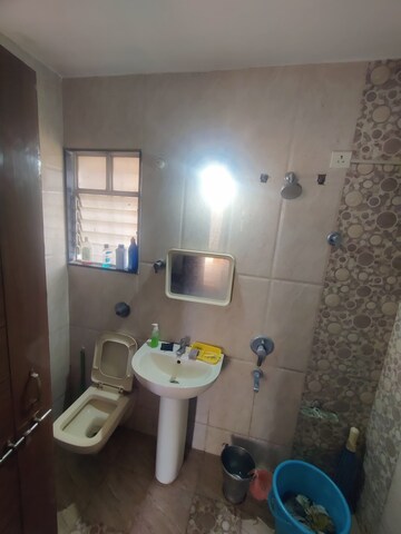 Bathroom in 2 BHK Apartment at GK Rose Woods, Pimple Saudagar – for Rent
