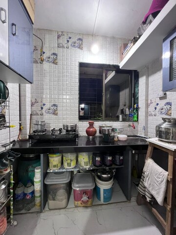Kitchen in 1 RK Apartment at Kopar Khairane – for Rent