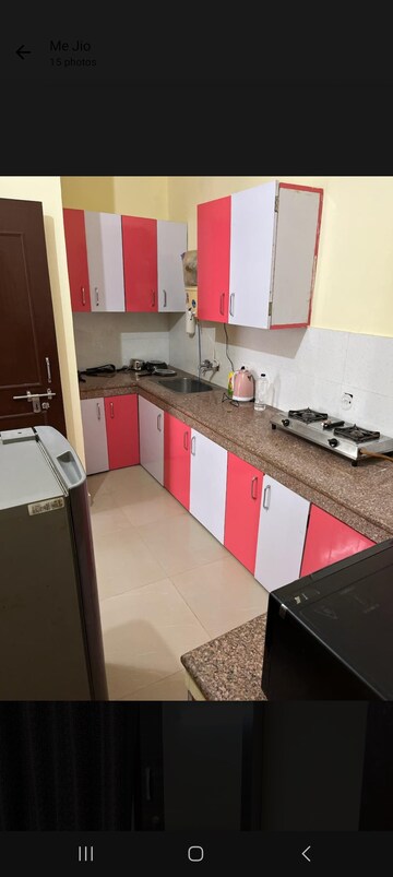 Kitchen in 3 BHK Builder Floor at Mahmoorganj – for Rent