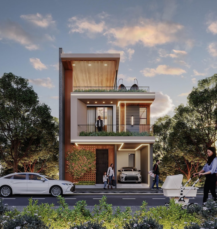 Exterior View, kingson-green-villa-phase-2 3 Bedroom 1800 Sq.Ft. Villa In Panchsheel Green Greater Noida 9027977