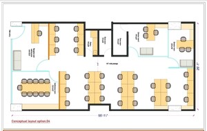 Floor Plan in  Office Space at Ocean Golden I, Tech Zone 4 Greater Noida – for Rent