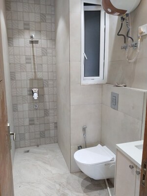 Bathroom in 3 BHK Builder Floor at Boutique Residential Apartments E-335, East Of Kailash – for Sale