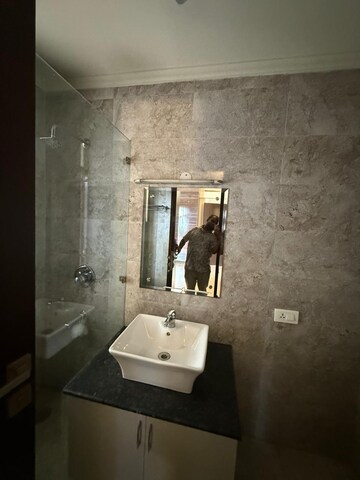 Bathroom in 3 BHK Builder Floor at Nehru Enclave – for Rent
