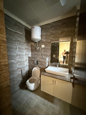 Bathroom in 3 BHK Builder Floor at Nehru Enclave – for Rent
