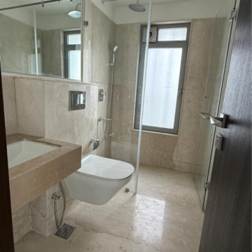 Bathroom in 2 BHK Apartment at Piramal Mahalaxmi, Arthur rd – for Rent