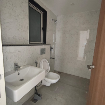 Bathroom in 2 BHK Apartment at LnT Realty Crescent Bay, Dhabholkar Wadi – for Rent