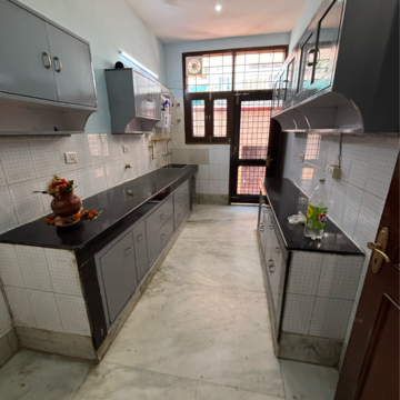 Kitchen in 2 BHK Builder Floor at Ansal Plaza Sector-23, Carterpuri Village – for Rent