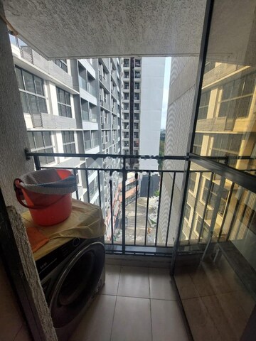 Balcony in 2 BHK Apartment at Vaibhavlaxmi Templum Heights, Vikhroli East – for Rent