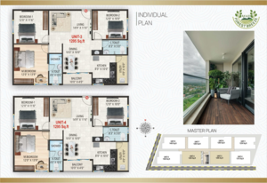 Floor Plan in 3 BHK Apartment at Kanakapura Road – for Sale