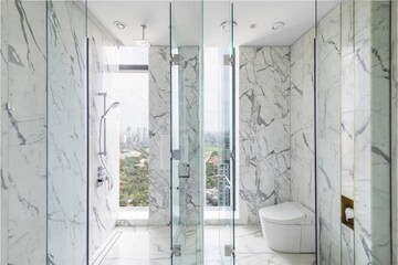 Bathroom in 3 BHK Apartment at Provenance Four Seasons Private Residences, Worli – for Sale
