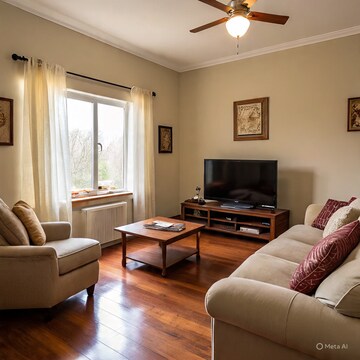 Living Room in 1 BHK Apartment at Mani Ram Road  – for Rent