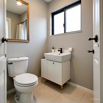 Bathroom in 4 BHK Apartment at Mani Ram Road  – for Rent