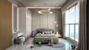 Living Room in 3 BHK Builder Floor at Parshva The Dream, Kandivali West – for Sale