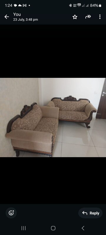 Living Room in 1 BHK Apartment at Barnala Green Lotus Avenue, Ambala Highway – for Rent