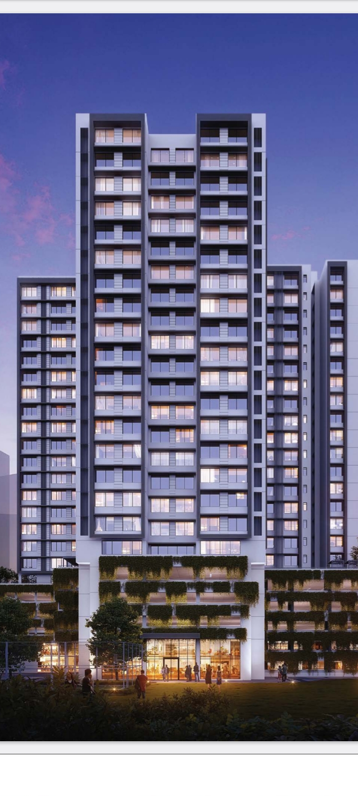 2 BHK + Study Room 765 Sq.Ft. Builder Floor in Pebble La Serena Tower