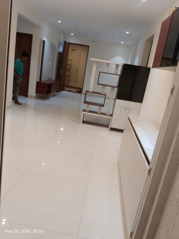 Living Room in 3 BHK Apartment at Prestige Tranquil, Kokapet – for Rent