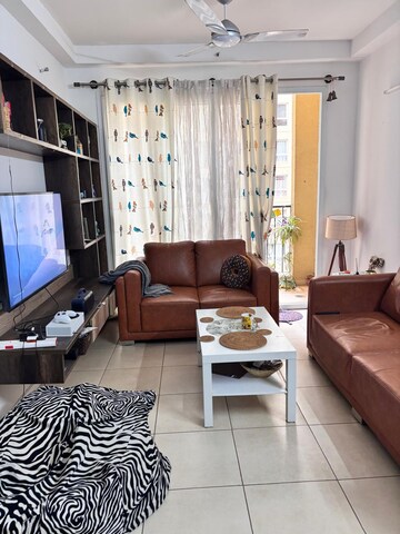 Living Room in 2 BHK Apartment at Bhartiya Nikoo Homes, Thanisandra Main Road – for Rent