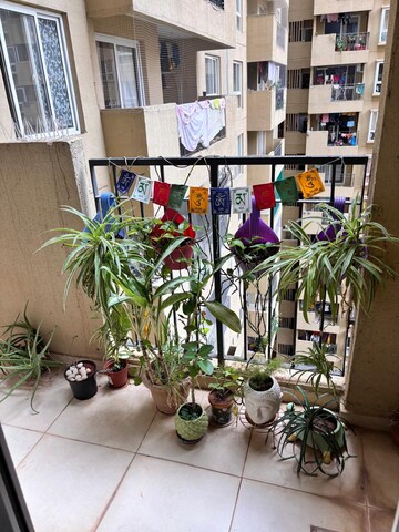 Balcony in 2 BHK Apartment at Bhartiya Nikoo Homes, Thanisandra Main Road – for Rent