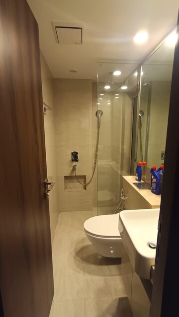 Bathroom in 1 BHK Apartment at Hiranandani Regent Hill, Powai – for Rent