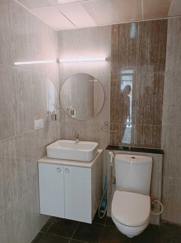 Bathroom in 3 BHK Apartment at Mantri Lithos, Thanisandra – for Rent