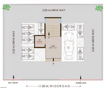 Floor Plan in 1 BHK Apartment at Cidco Ekta CHS, Ghansoli – for Rent
