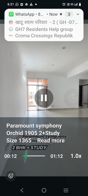 Furnished Amenities in 2.5 BHK Apartment at Paramount Orchid, Sain Vihar – for Sale