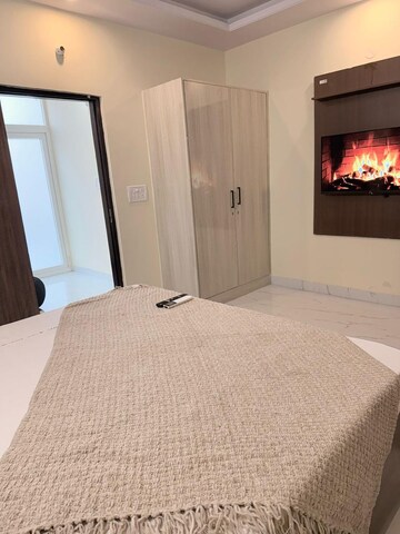 Bedroom in 1 BHK Builder Floor at Sushant Lok I – for Rent