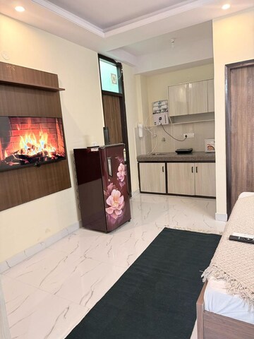 Bedroom in 1 BHK Builder Floor at Sushant Lok I – for Rent