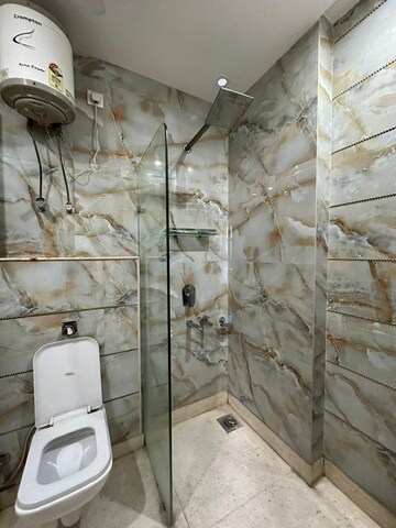 Bathroom in 3 BHK Apartment at Anuradha Apartments CGHS, Paschim Vihar – for Rent