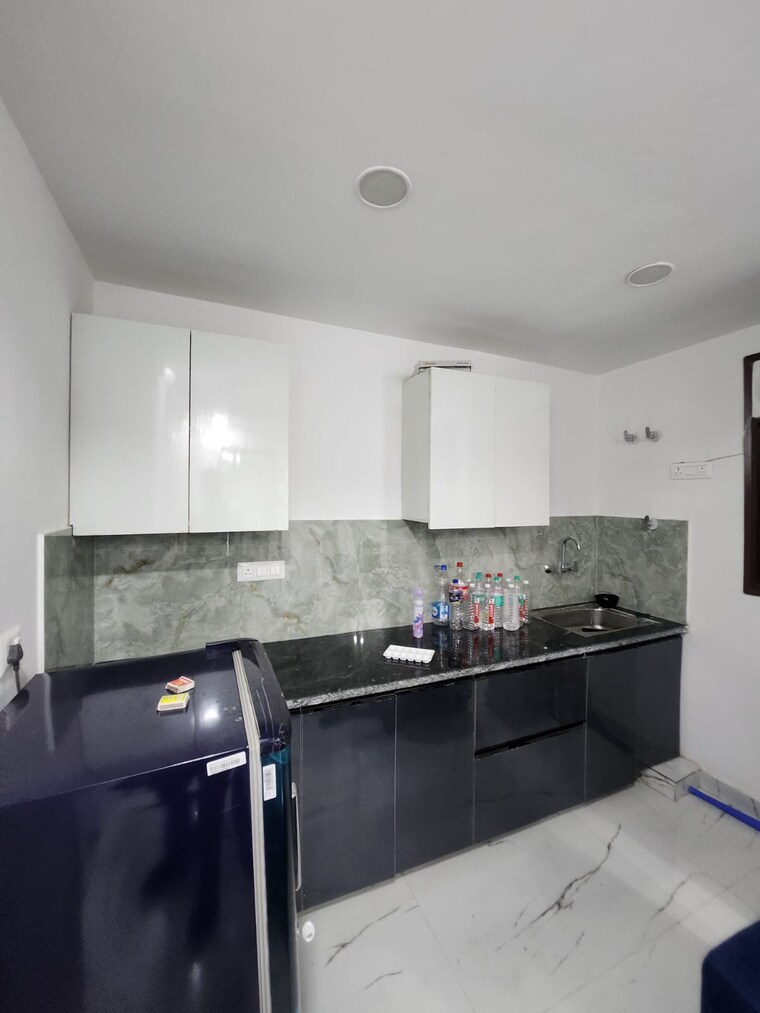 Kitchen, risland-sky-mansion 1 Bedroom 450 Sq.Ft. Builder Floor In Chattarpur Delhi 9032107