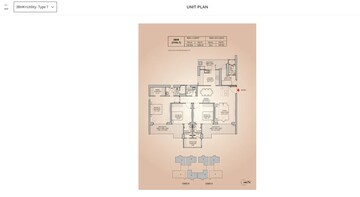 Floor Plan in 3 BHK Apartment at Godrej Aristocrat, Sector 49 – for Sale