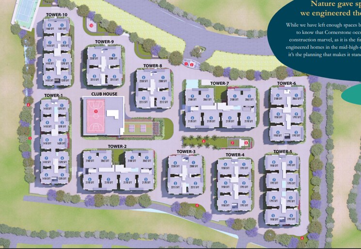 Master Plan, puppalaguda 3 Bedroom 1950 Sq.Ft. Apartment In Puppalaguda Hyderabad 9032301