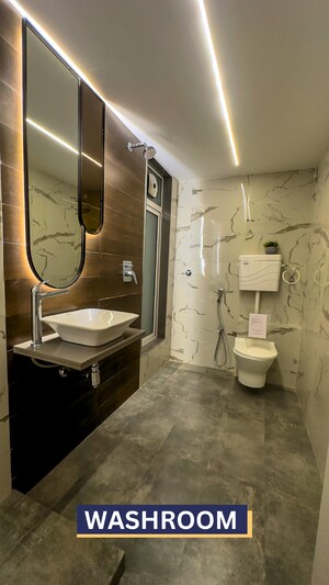 Bathroom in 1 BHK Apartment at Mansarovar Pearl Gardens, Vasai West – for Sale