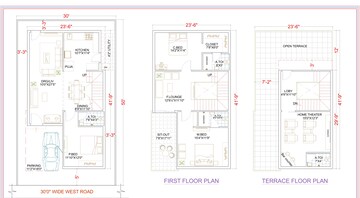 Floor Plan in 3 BHK Villa at Krishna Reddy Pet – for Sale