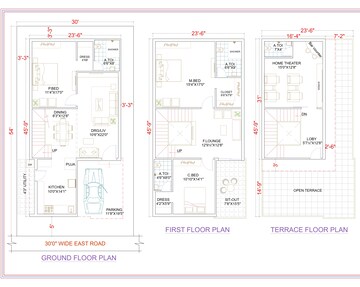 Floor Plan in 3 BHK Villa at Beeramguda – for Sale