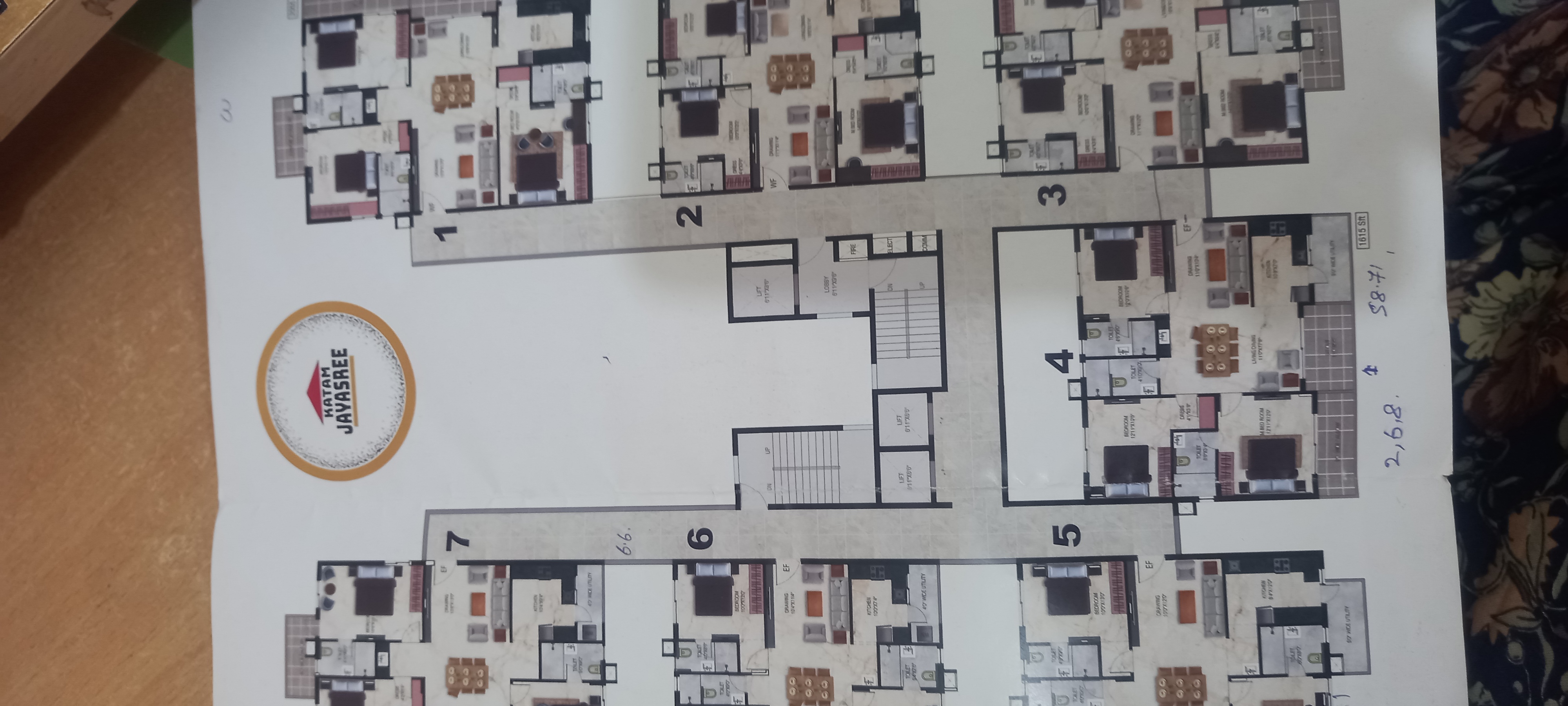 3 BHK + Pooja Room 1820 Sq.Ft. Apartment in Maram Katam Jayasree