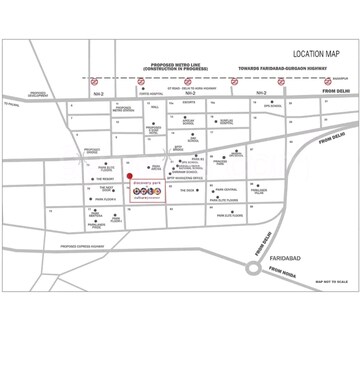 2 BHK Apartment – Map Location View at BPTP Discovery Park, Sector 80 - for Sale