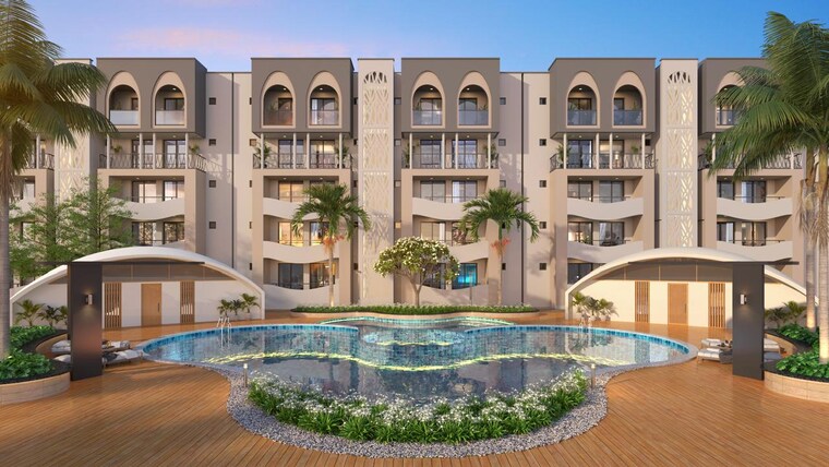 Exterior View, nimbus-the-palm-village Studio 525 Sq.Ft. Apartment In Sector 22a Yamuna Expressway Greater Noida 9033388