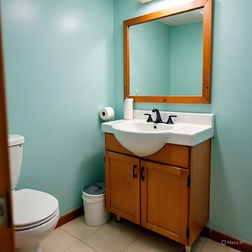 Bathroom in 2 BHK Apartment at Railway Road  – for Rent