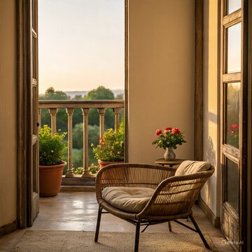 Balcony in 2 BHK Apartment at Railway Road  – for Rent