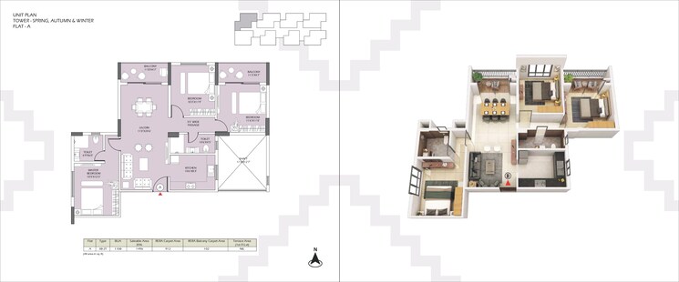 Floor Plan, devidanga 2 Bedroom 1158 Sq.Ft. Apartment In Devidanga Siliguri 9033463