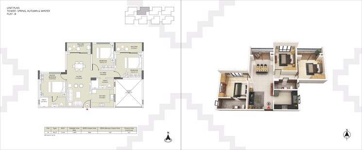 Floor Plan, devidanga 2 Bedroom 1158 Sq.Ft. Apartment In Devidanga Siliguri 9033463