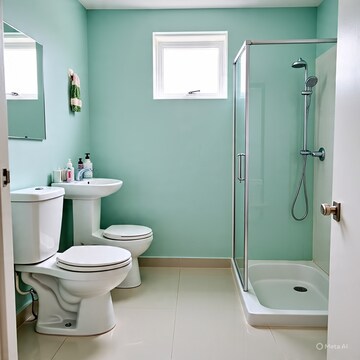 Attached Bathroom in 2 BHK Apartment at Railway Road  – for Rent