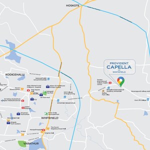 2.5 BHK Apartment – Map Location View at Provident Capella, Whitefield - for Sale