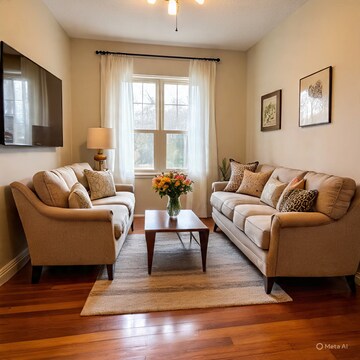 Living Room in 2 BHK Apartment at Railway Road  – for Rent