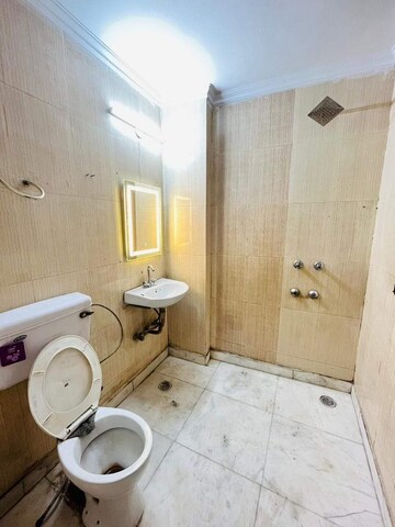 Bathroom in 2 BHK Builder Floor at Saket – for Rent