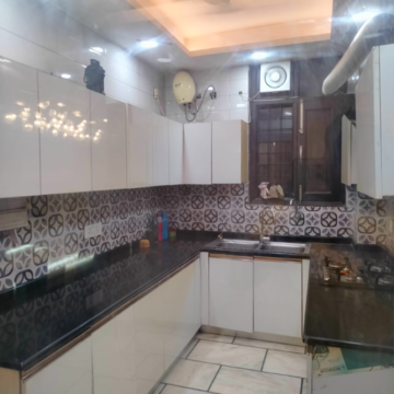 Kitchen in 2 BHK Builder Floor at Balaji Homes Noida, Baraula – for Rent